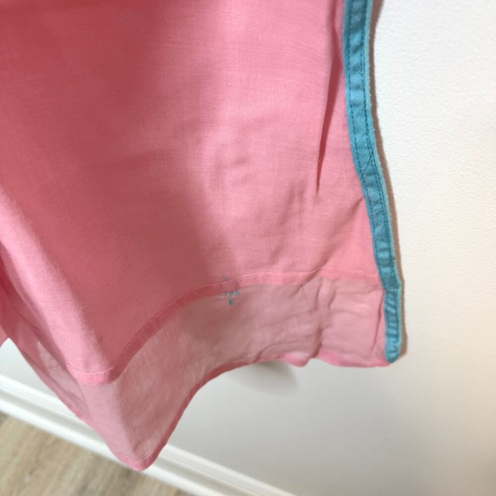 Indian Embroidered Sleeveless Kurta Dress In Pink Blue Size Medium - Picture 14 of 14